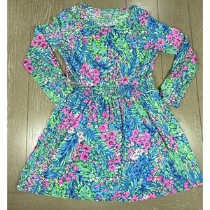 Lilly Pulitzer Mylah Dress Little Girl Large 8 10 The Garden Print Floral